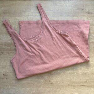 GAP Favorite Pink Scoop Neck Cotton Blend Tank Top Women's Size Medium M